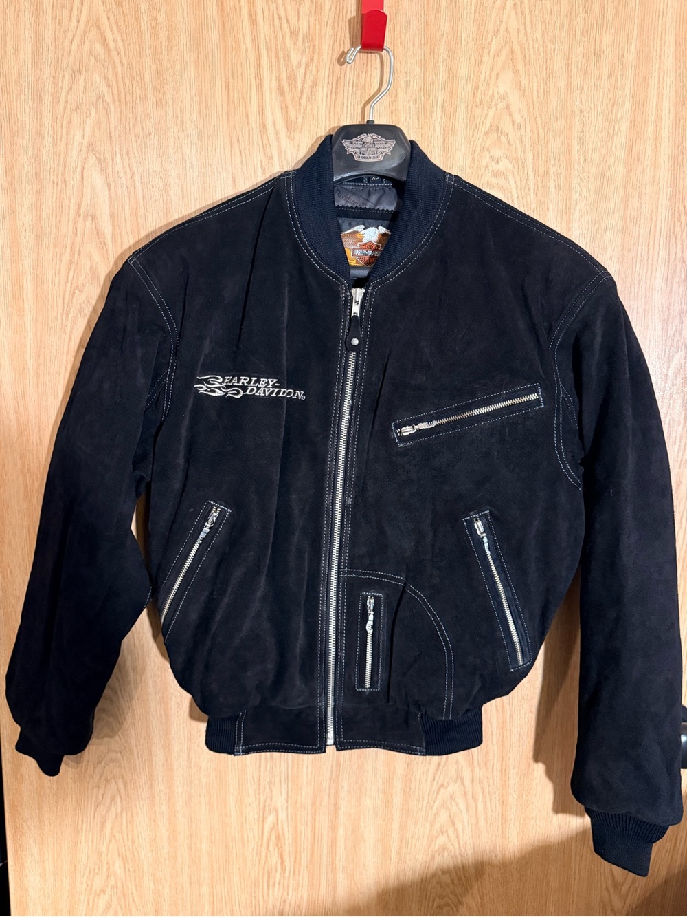 Vintage 1994 Harley Davidson Classic American Power Suede Leather Jacket XS